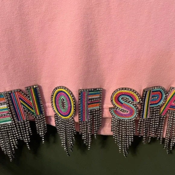 QUEEN OF SPARKLES Pink Fringe Sweater - Picture 5 of 7